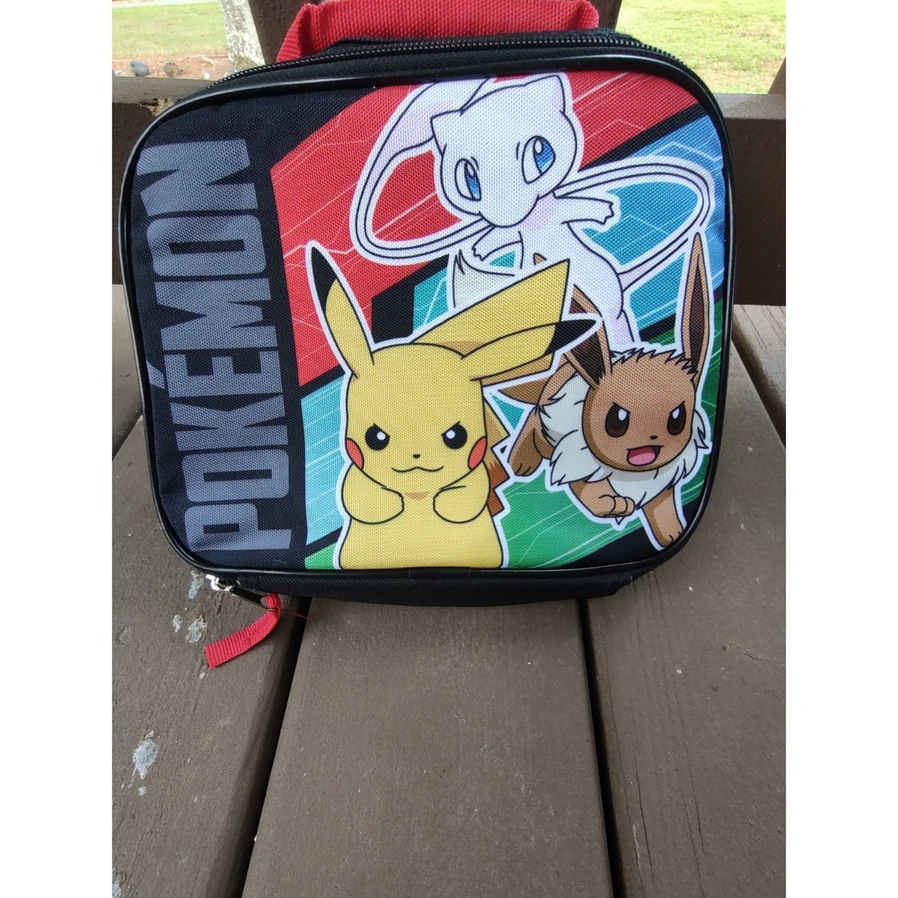 Pokemon Lunch Bag Kids OS Black Excellent Pikachu Eevee Mew Insulated Bioworld